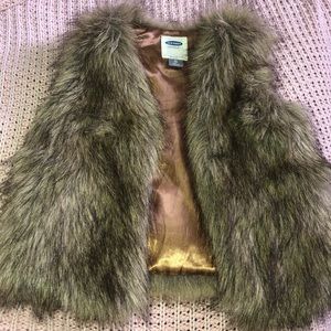Faux Fur Vest- Old Navy Girls